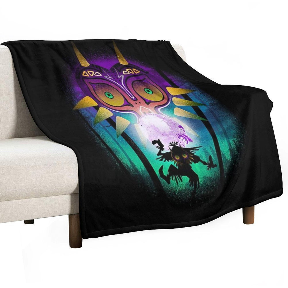 The Moon And The Mask Velvety-soft Throw Blanket