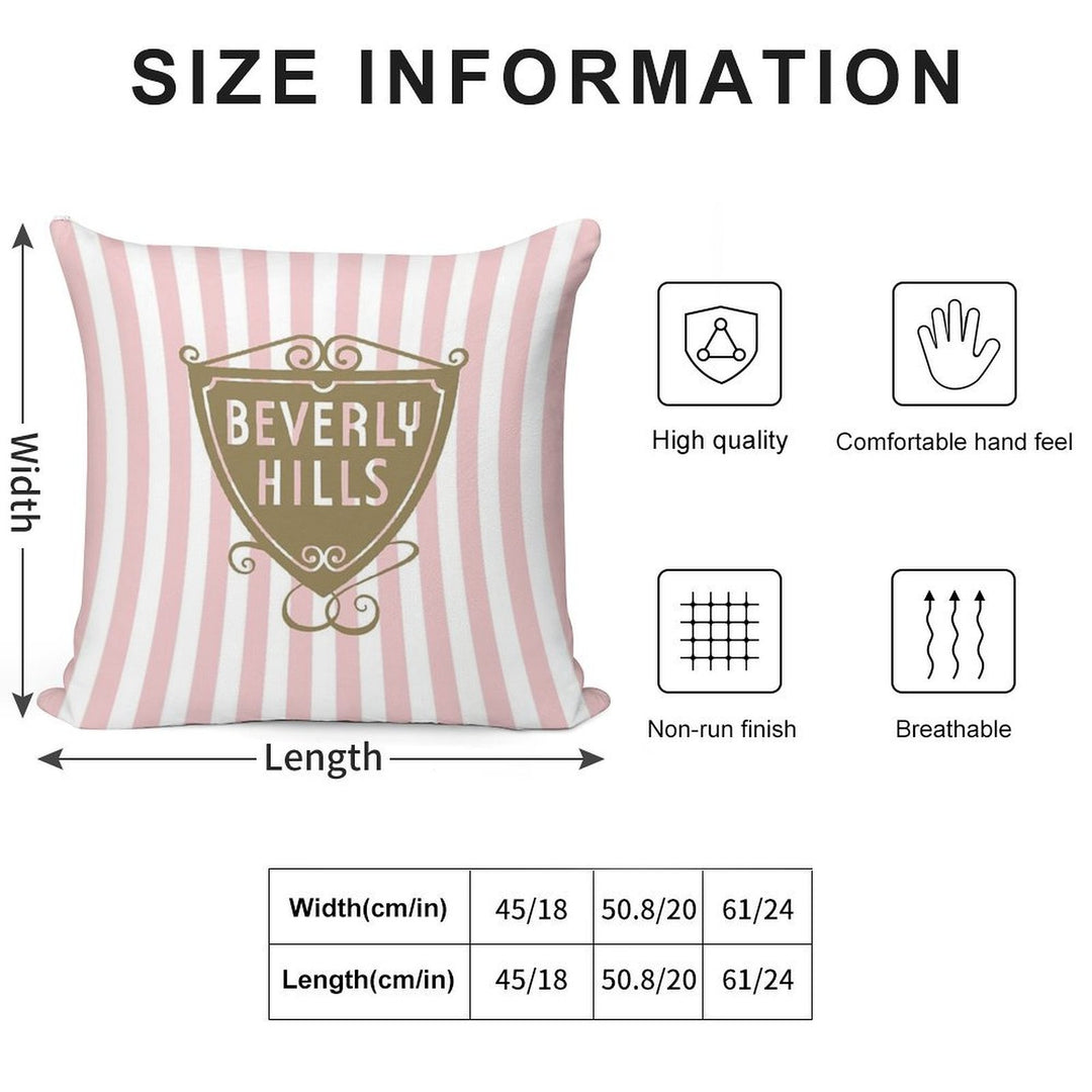 Beverly Hills Shield Soft Durable Construction Throw Pillow