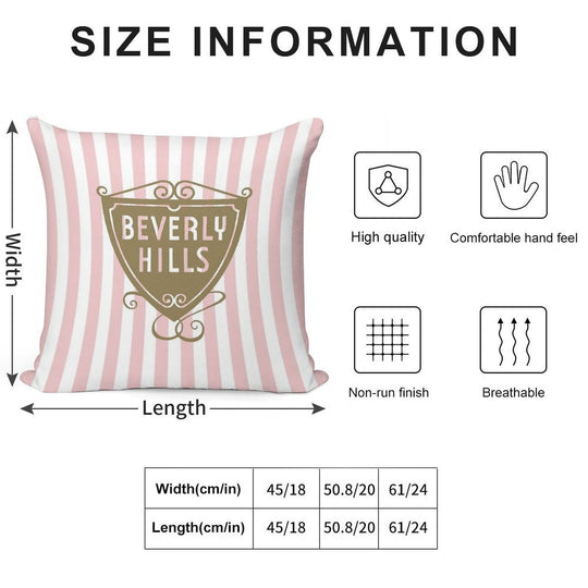 Beverly Hills Shield Soft Durable Construction Throw Pillow