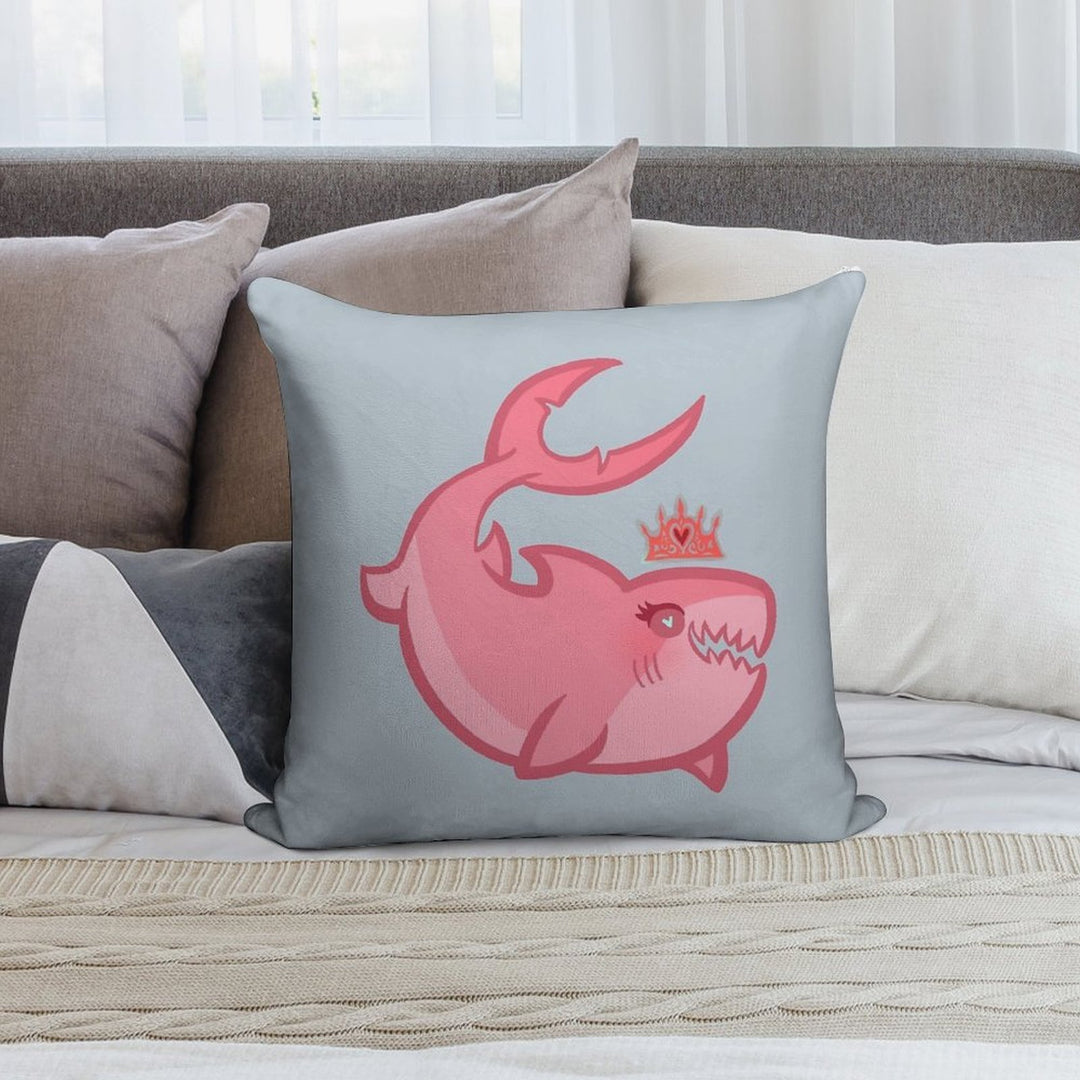Shark Princess Soft Fade-Resistant Throw Pillow