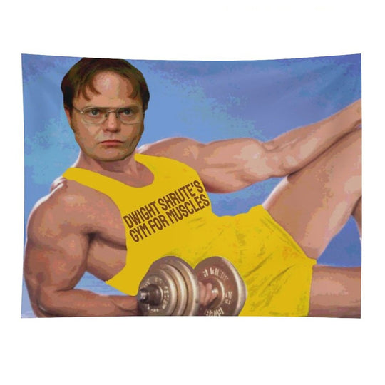 Dwight's Gym For Muscles Tapestry