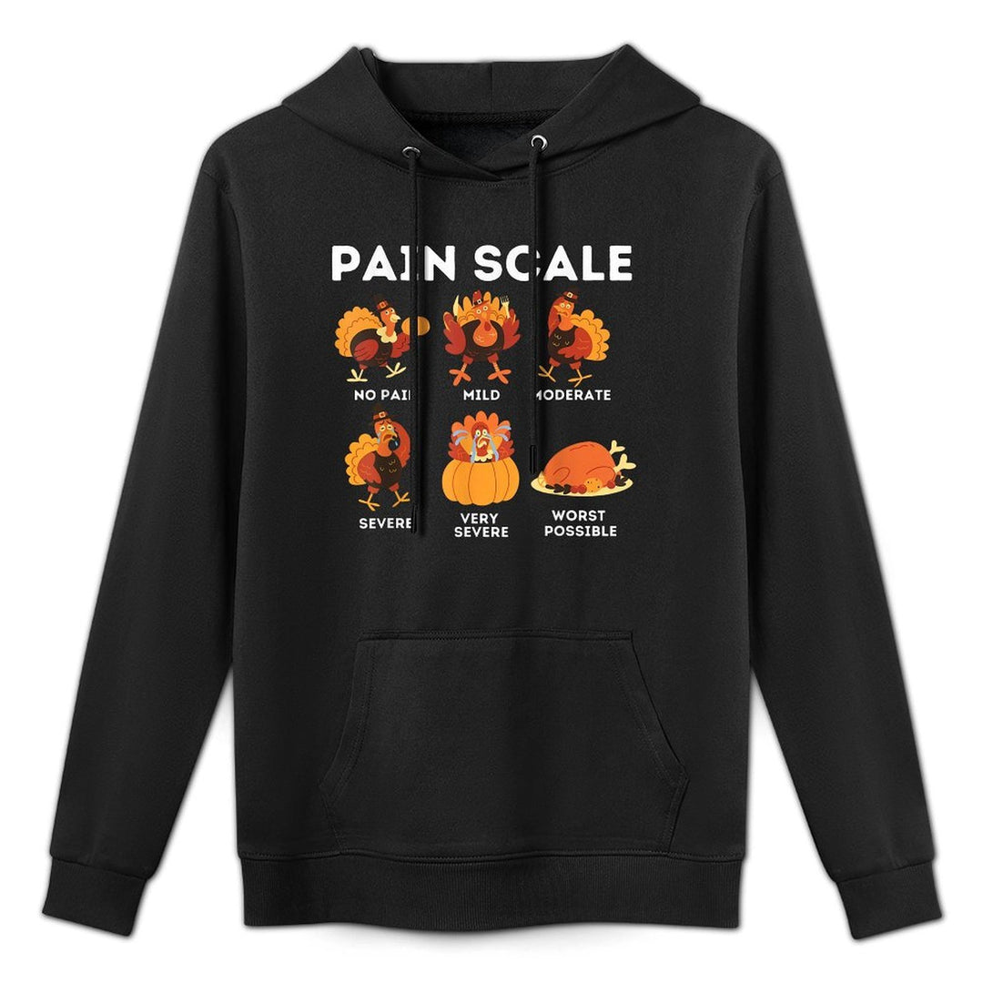 Pain Scale Turkey Pain Assessment Trauma Nurse Thanksgiving Casual Wear Hoodie