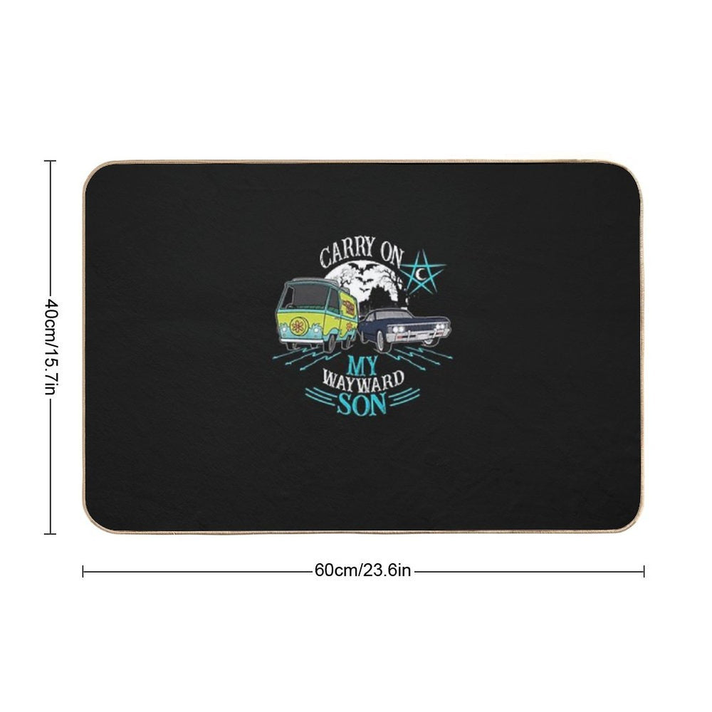 Supernatural Carry On My Wayward Son , Supernatural , Supernatural Winchester  Long-Lasting Bath Mat