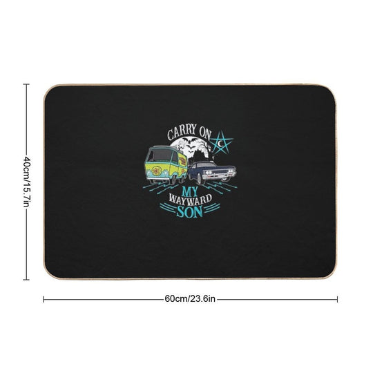 Supernatural Carry On My Wayward Son , Supernatural , Supernatural Winchester  Long-Lasting Bath Mat