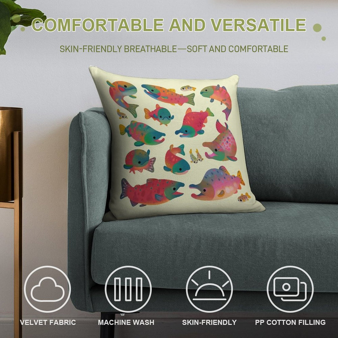 Salmon Day Soft Gift Ready Throw Pillow