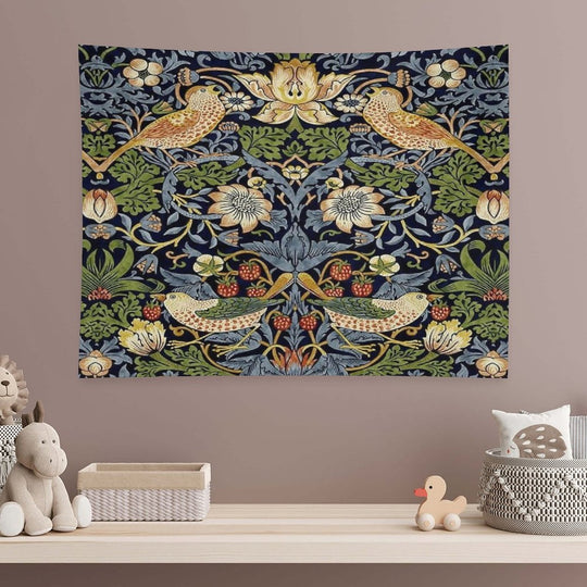 William Morris Strawberry Thief Design Tapestry