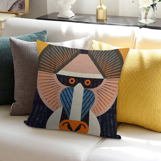 Mandrill Soft Short Plush Fabric Throw Pillow