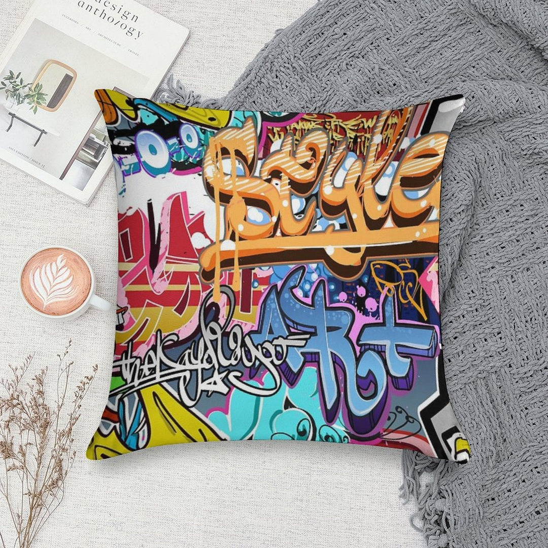 Graffiti Soft Luxury Feel Throw Pillow