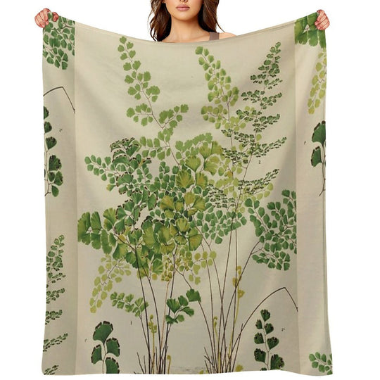 Maidenhair Ferns All-season Throw Blanket