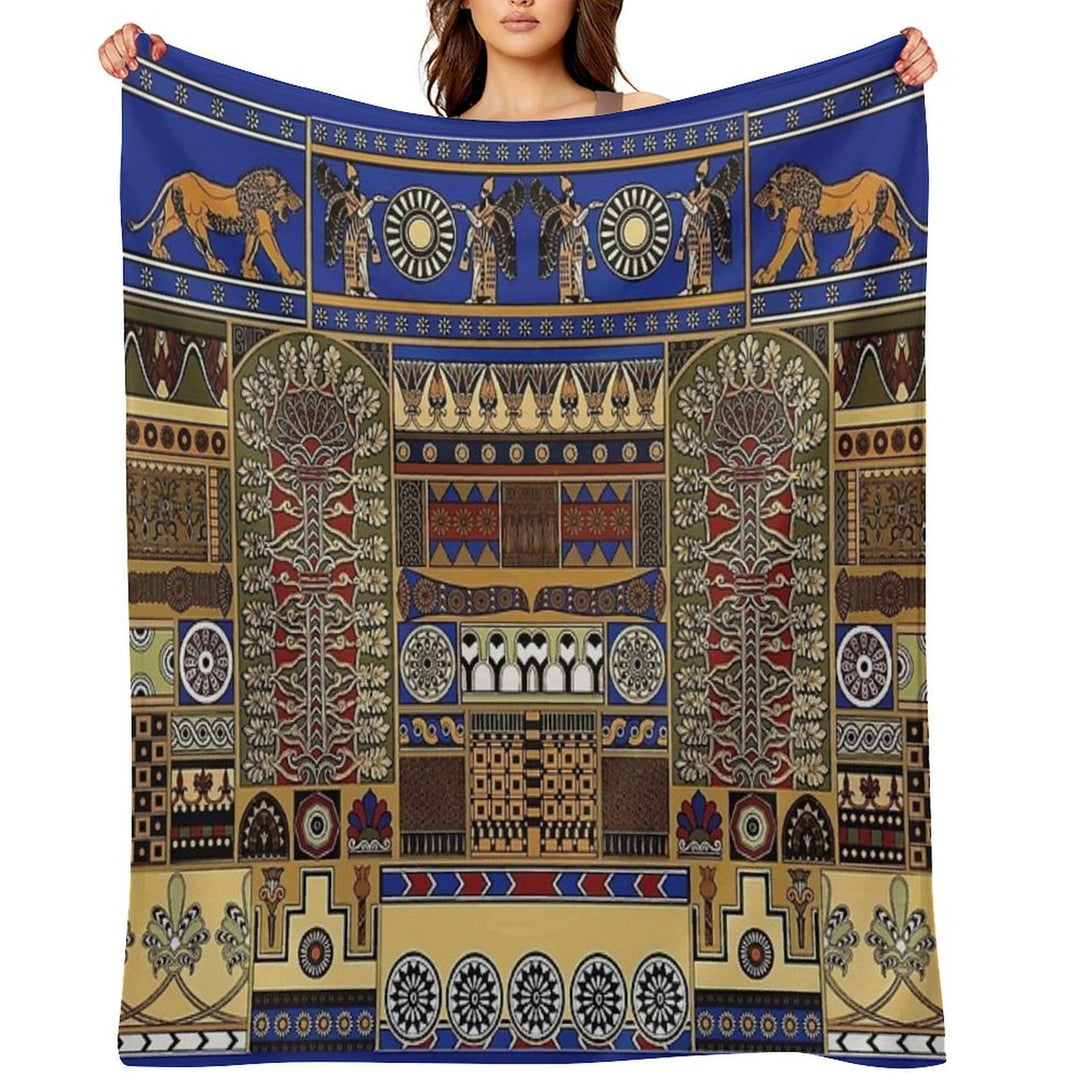 Ancient Assyrian Art Premium Throw Blanket