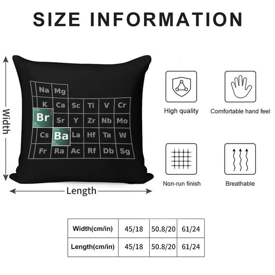 Breaking Bad Periodic Table Soft Washable Throw Pillow
