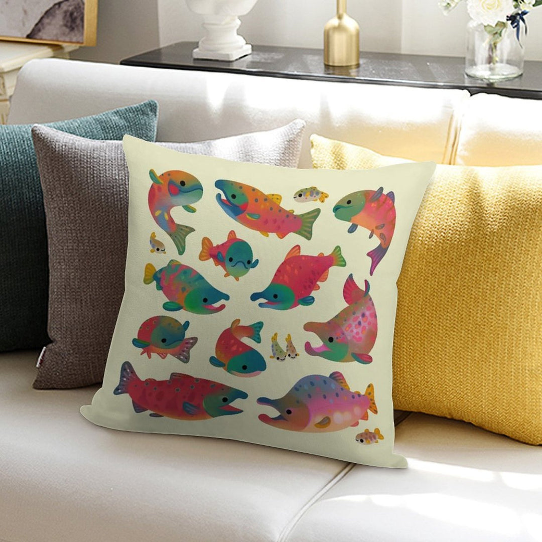 Salmon Day Soft Gift Ready Throw Pillow