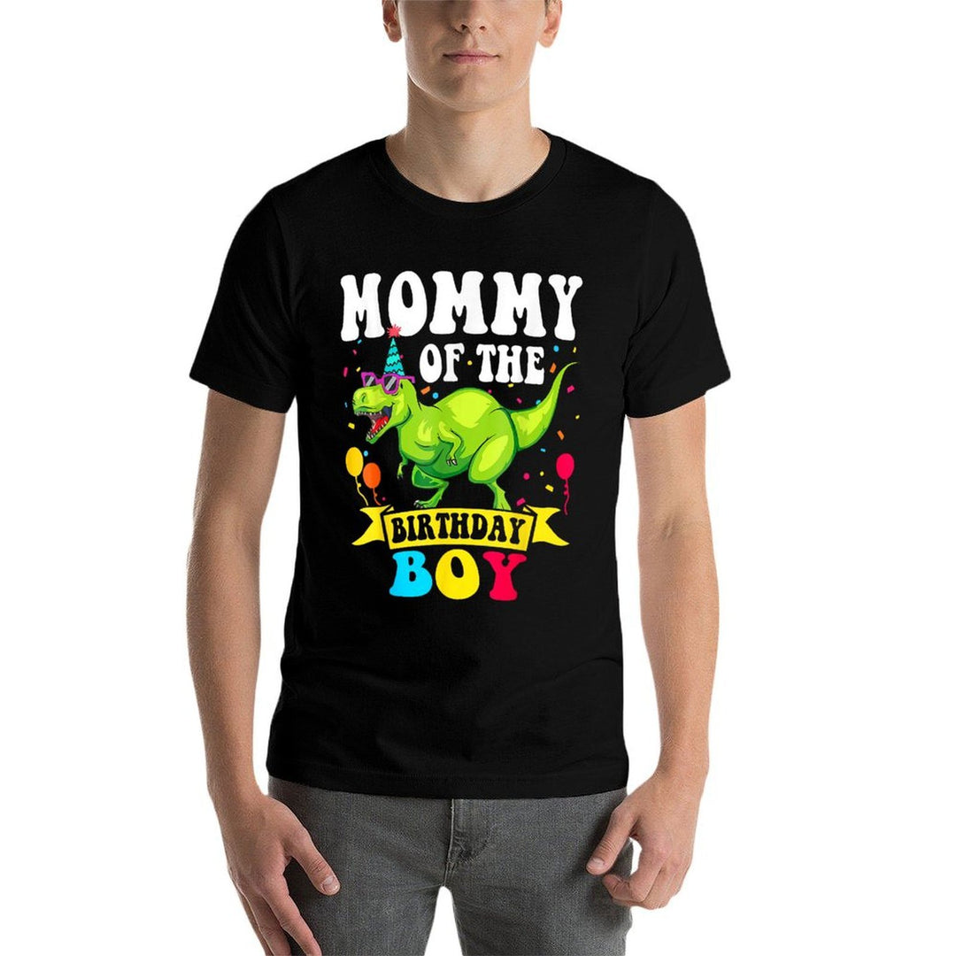 Mommy of The Birthday Boy T-Rex RAWR Dinosaur Birthday Boy  Stretchy T-Shirt