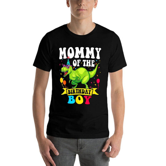 Mommy of The Birthday Boy T-Rex RAWR Dinosaur Birthday Boy  Stretchy T-Shirt