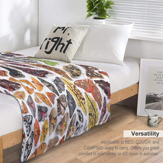 Saturniid Moths of North America Pattern Gift-ready Throw Blanket