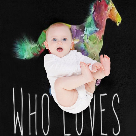 Just A Girl Who Loves Horses Travel-friendly Throw Blanket