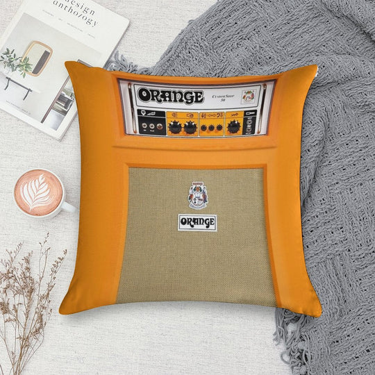 Orange Soft Durable Construction Throw Pillow