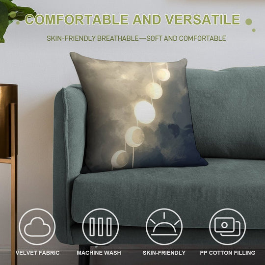 Phases Soft Decorative Cover Throw Pillow