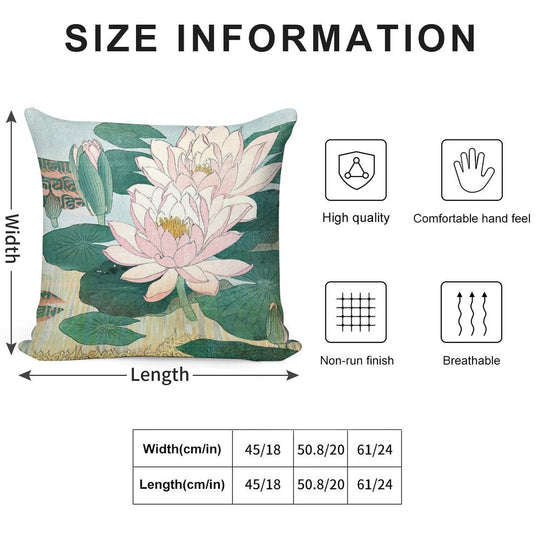Sacred Lotus Flower Soft Warmth Comfort Throw Pillow
