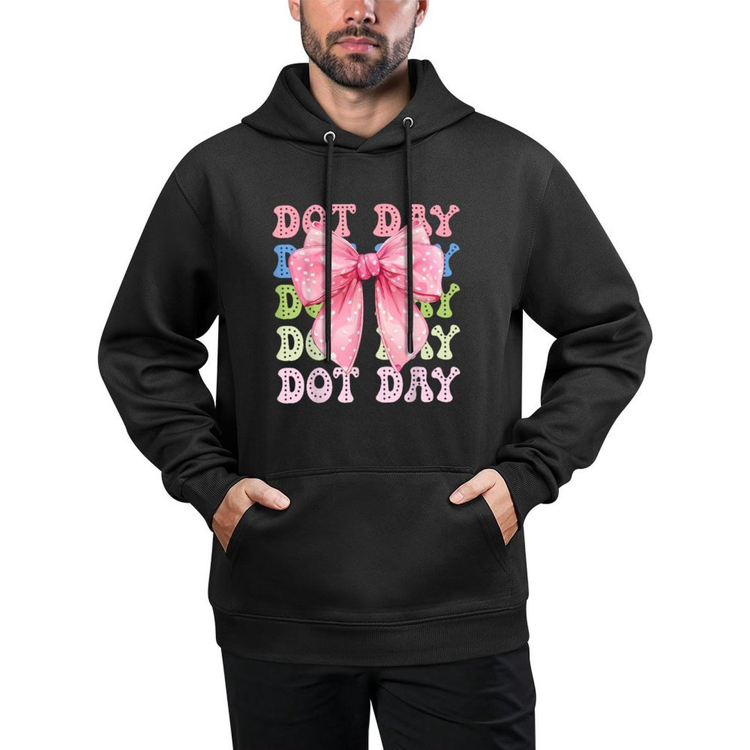 Dot Day Pink Coquette Bow Polka Dot Kids Toddler Girls Polka Unisex Design Hoodie