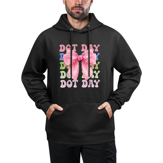 Dot Day Pink Coquette Bow Polka Dot Kids Toddler Girls Polka Unisex Design Hoodie