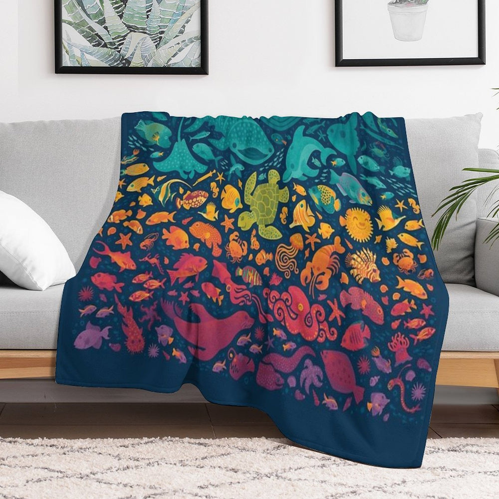 Aquatic Spectrum 2 Premium Throw Blanket