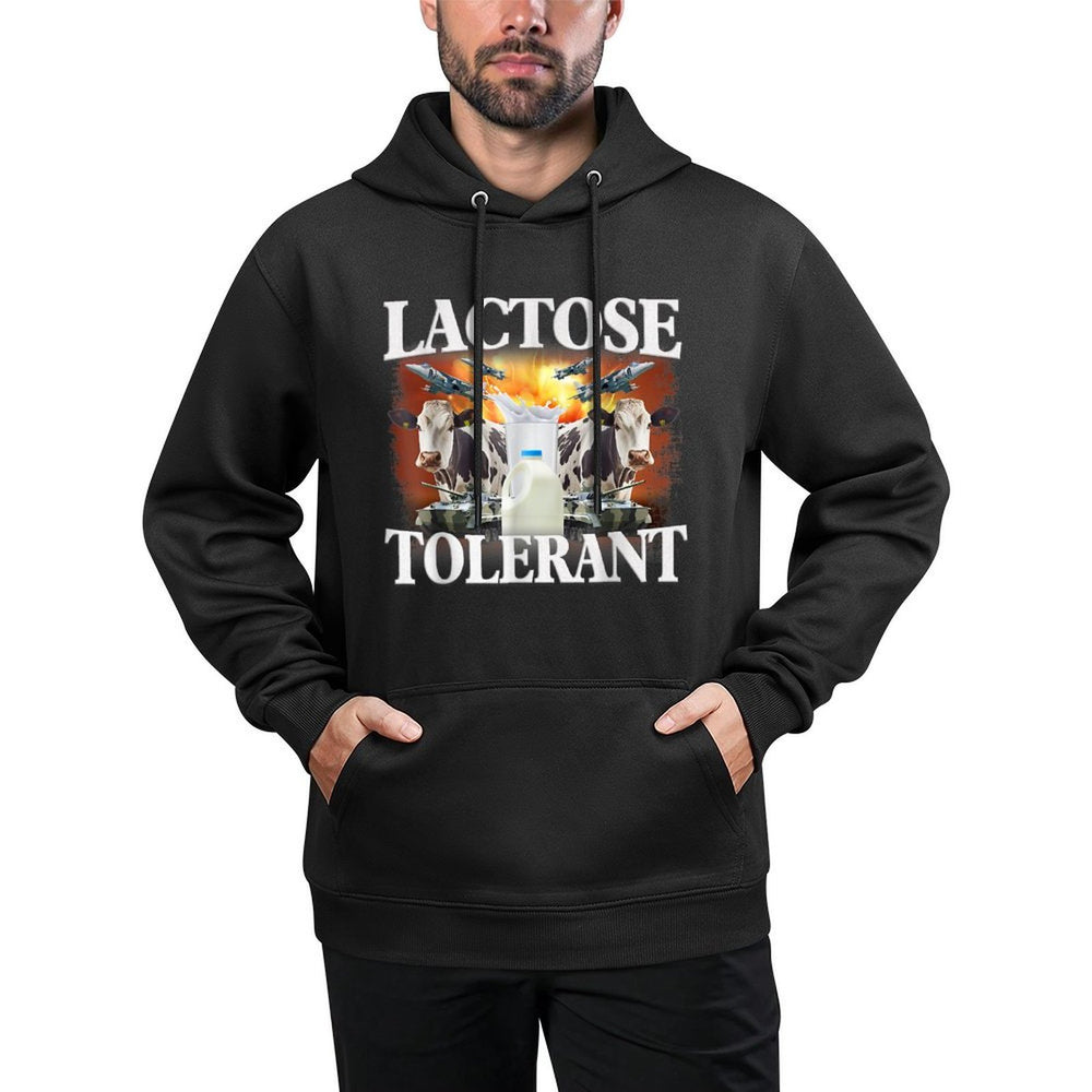 Lactose Tolerant Meme Funny Oddly Specific Dank Meme Customizable Surface Hoodie