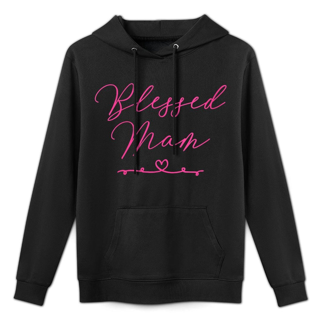 Womens Blessed Mam Shrink-Resistant Hoodie