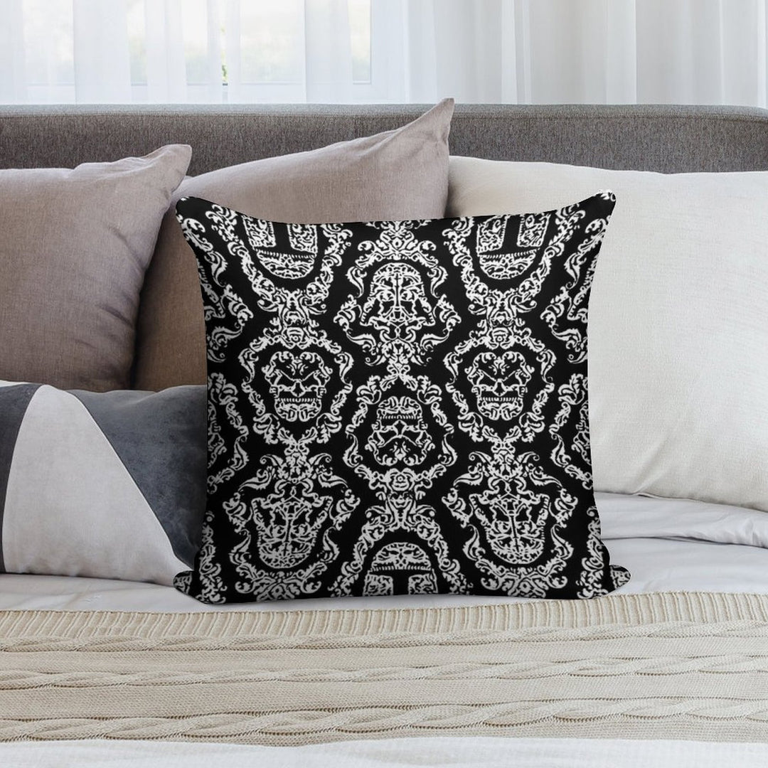 Imperial Mural Black Soft High-Density Material Throw Pillow