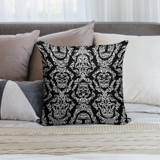 Imperial Mural Black Soft High-Density Material Throw Pillow