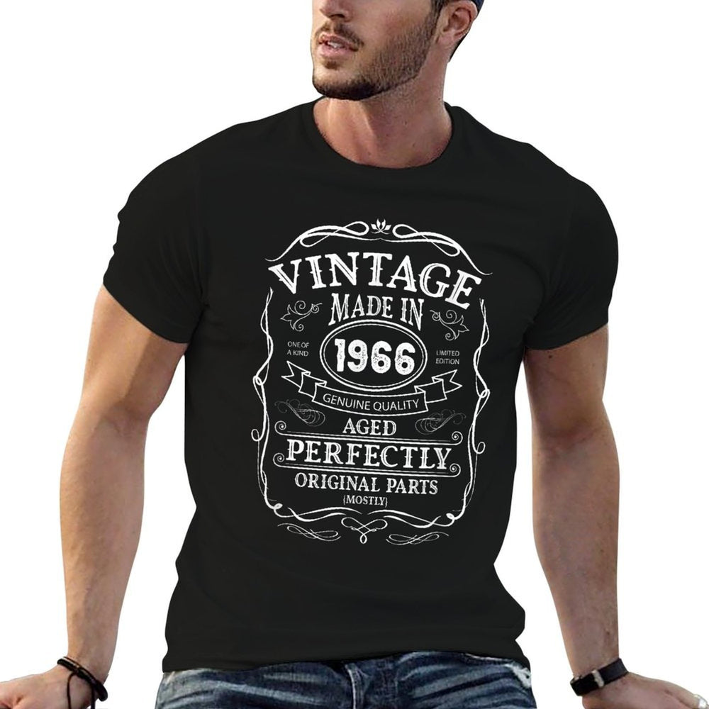59th Birthday Retro Vintage Design Man Woman 1966  Summer-ready Fabric T-Shirt