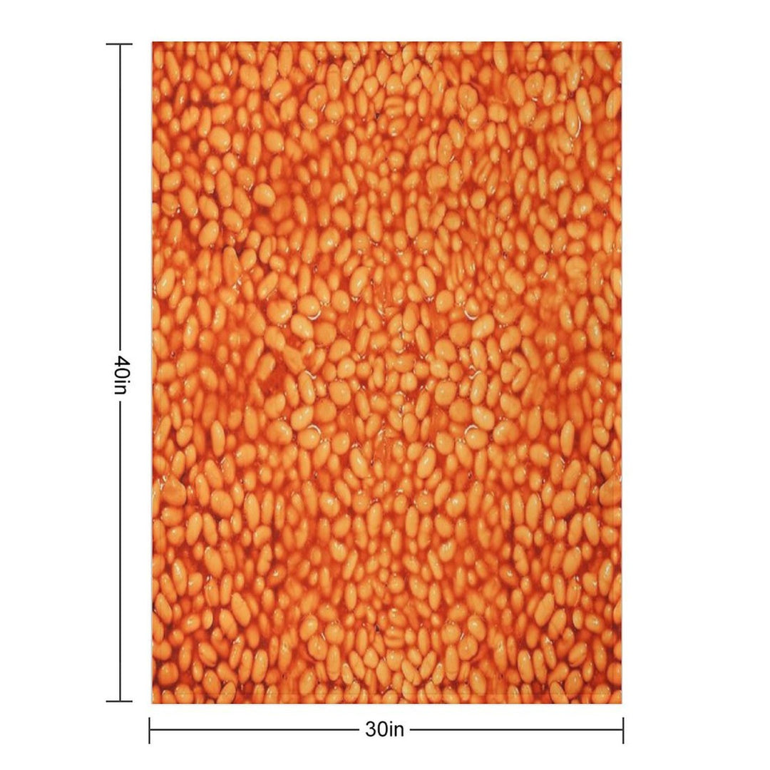 Baked Beans In Things Pattern Wrinkle-free Throw Blanket