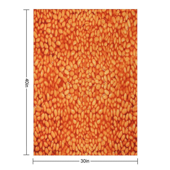 Baked Beans In Things Pattern Wrinkle-free Throw Blanket