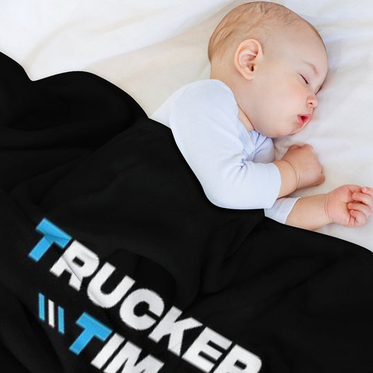 Trucker Tim Merch Trucker Tim Logo Velvety-soft Throw Blanket