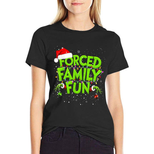 Forced Family Fun Christmass Matching Family Pajama  Classic T-Shirt