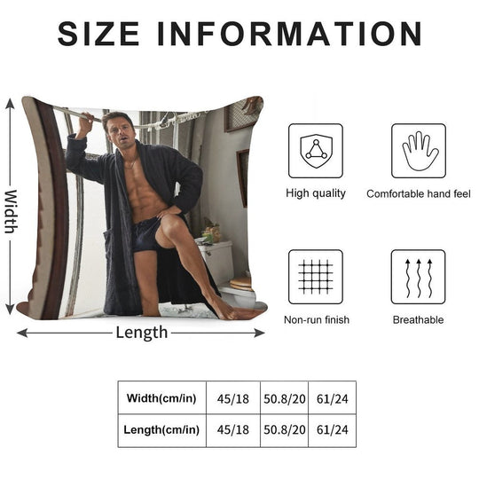 Sebastian Stan Soft Warmth Comfort Throw Pillow