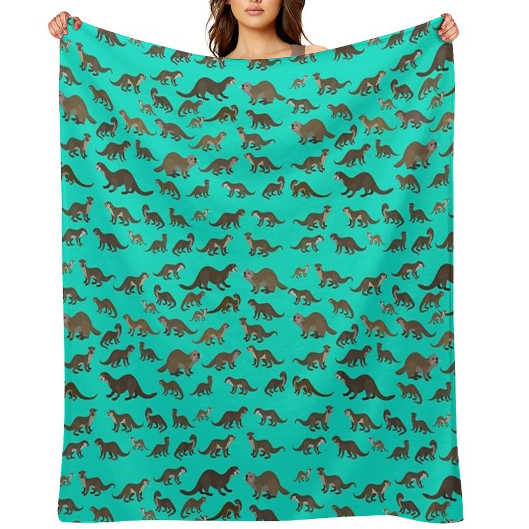 Know Your Otters Versatility Throw Blanket