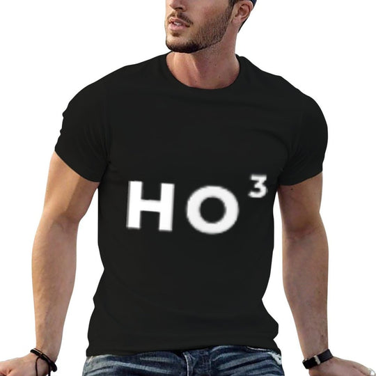 Ho3 Subtle Ho Squared Christmas Minimal Funny Math Simple  Oversized Silhouette T-Shirt