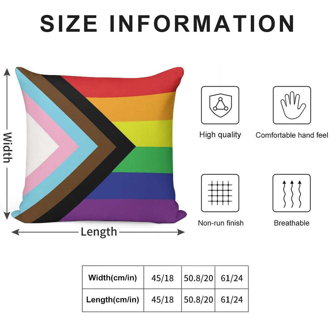 2019 Gay Pride Rainbow Flag LGBTQ Soft Multiple Sizes Throw Pillow
