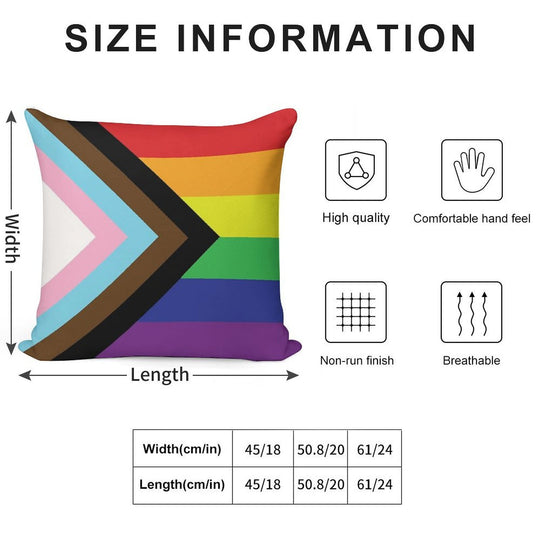2019 Gay Pride Rainbow Flag LGBTQ Soft Multiple Sizes Throw Pillow