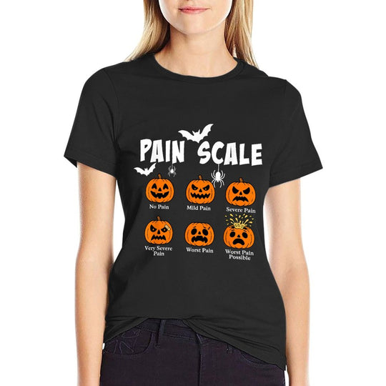 Pain Scale Spooky Pumpkin Fall Halloween Trauma Nurse Triage  Odor-resistant T-Shirt