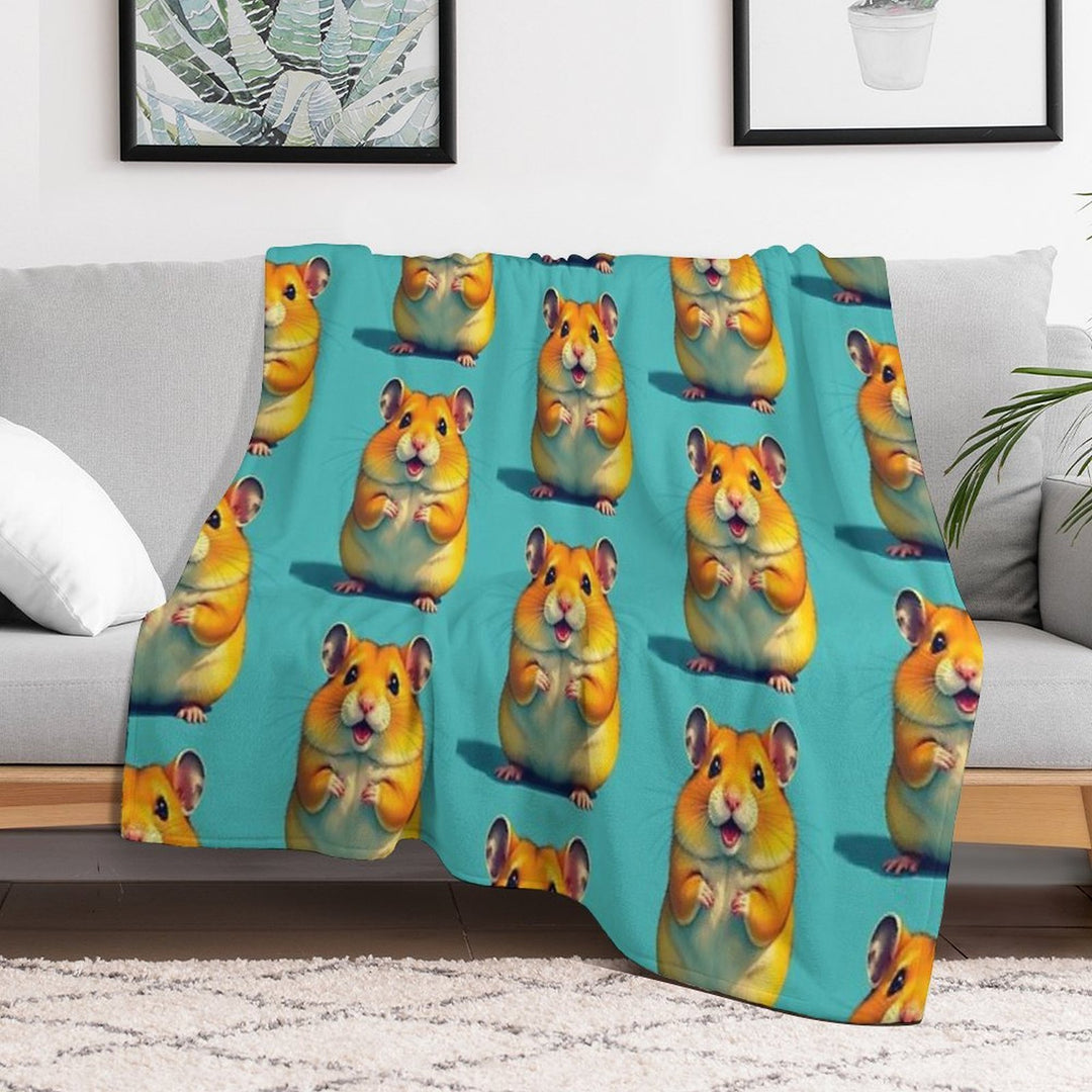 Cute Hamster Premium Throw Blanket