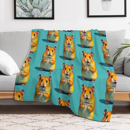 Cute Hamster Premium Throw Blanket