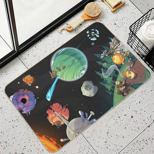Outer Wilds - Animated Space  Easy To Clean Bath Mat