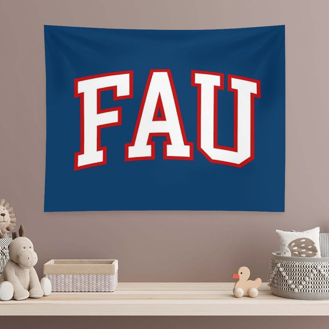 Fau - College Font Curved Tapestry