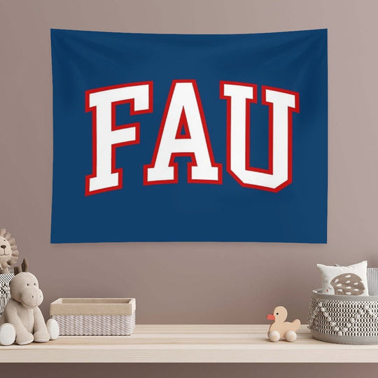 Fau - College Font Curved Tapestry