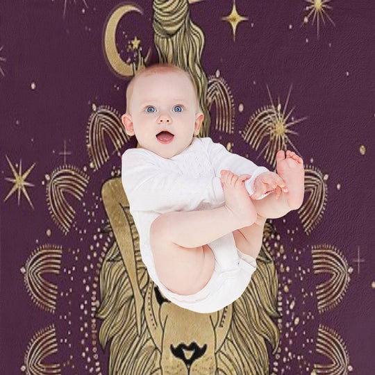 Leo Zodiac Woman Multi-functional Throw Blanket