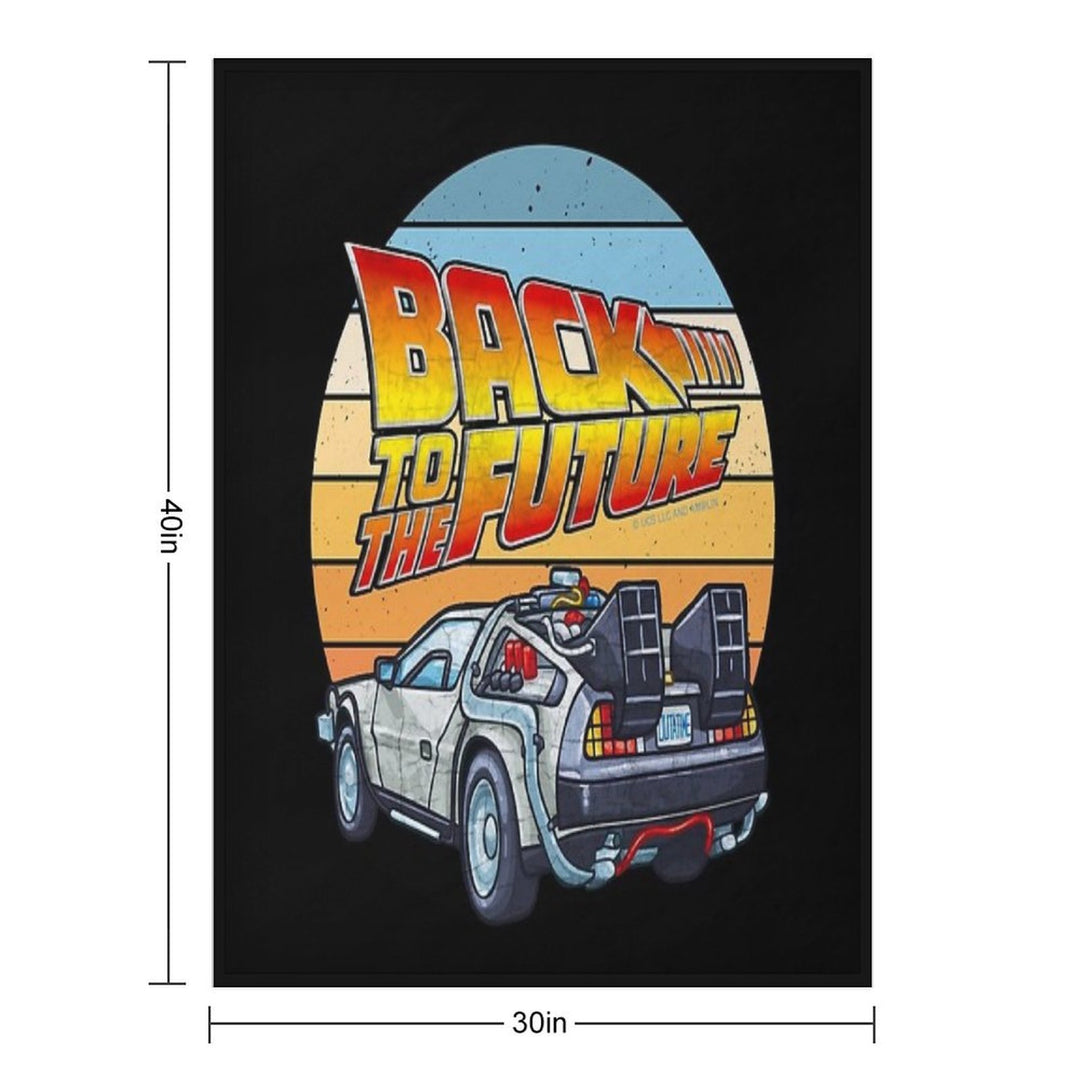 Back to The Future - DMC DeLorean Sustainable Throw Blanket
