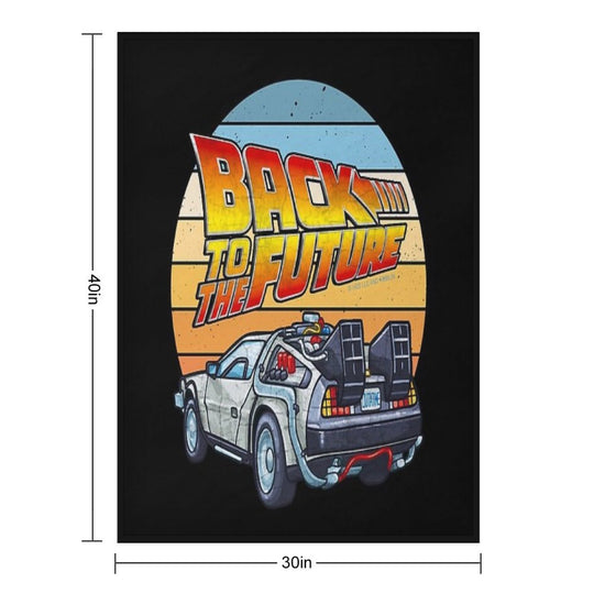 Back to The Future - DMC DeLorean Sustainable Throw Blanket