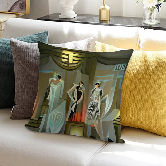 Art Deco Fashion Soft Warmth Comfort Throw Pillow